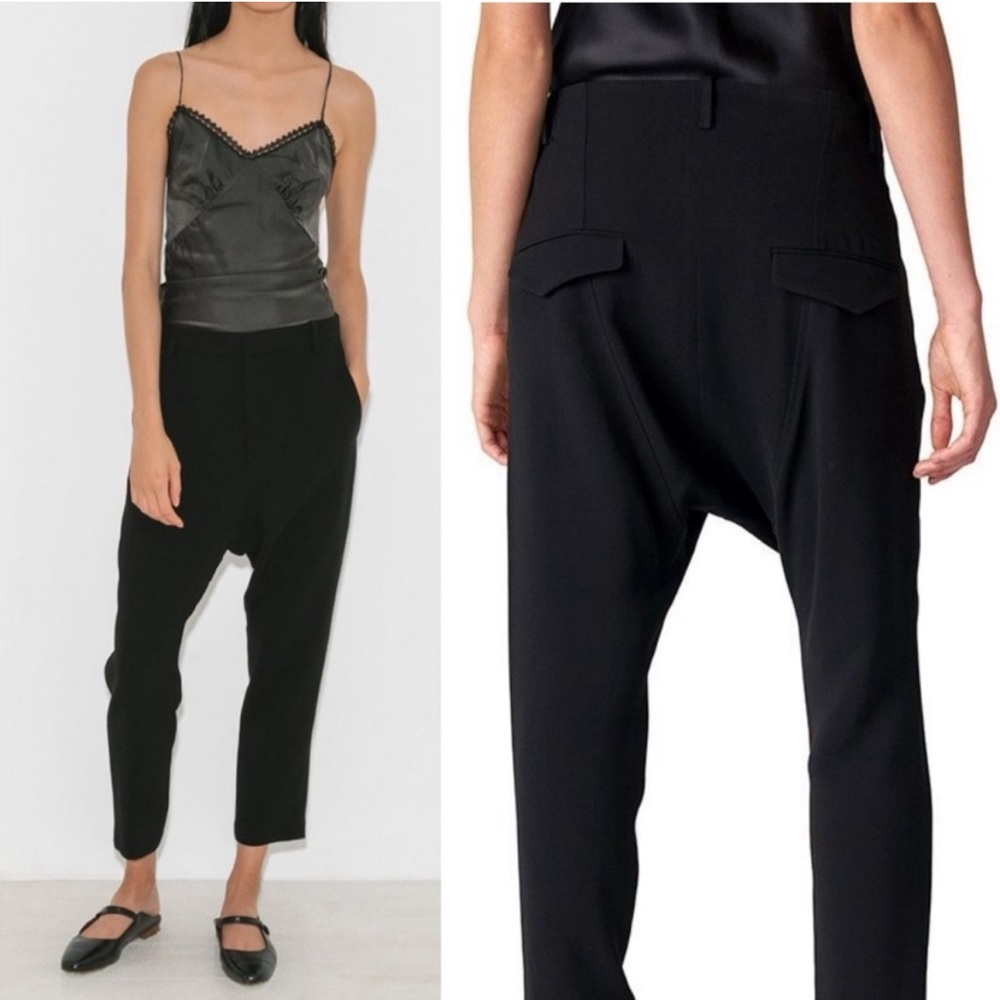 Nili Lotan Paris Crepe Drop Crotch Pants